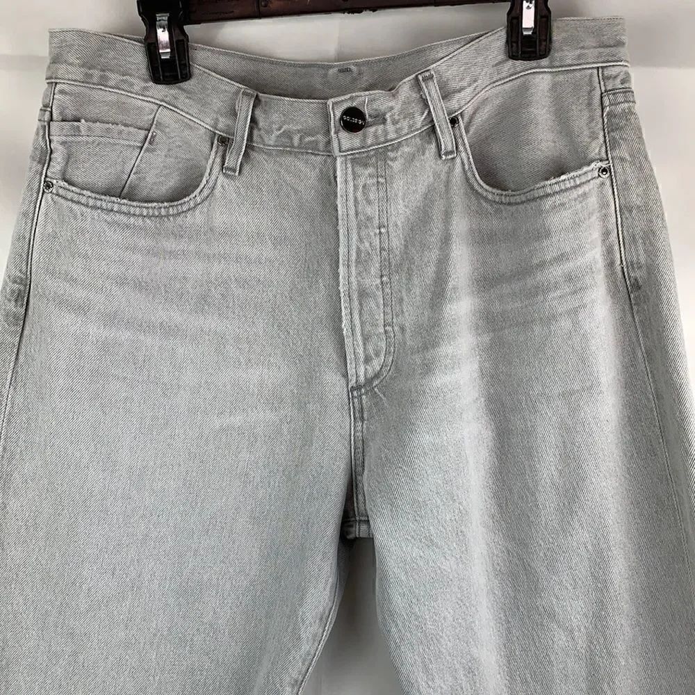 Goldsign gray button fly straight leg jeans size 30 NWT